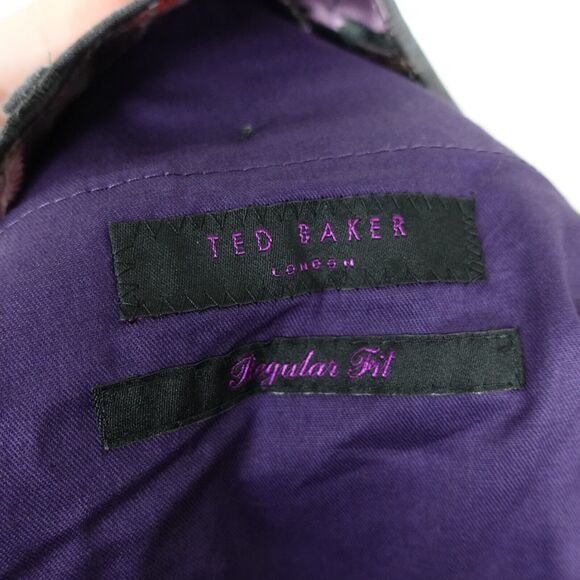 Ted Baker Endurance Sterling Small Checked Trouser Dress Pants Mens SZ 38L Gray - Picture 11 of 16